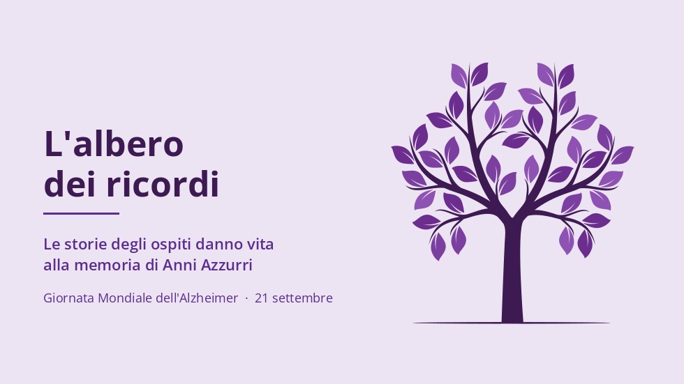 Giornata Mondiale dell’Alzheimer: le storie degli ospiti Anni Azzurri diventano un albero